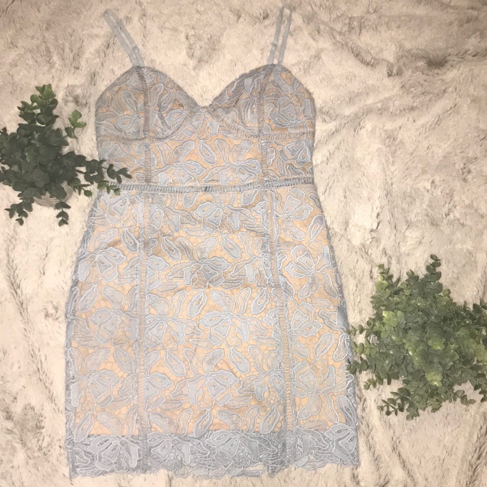 Blue Lace Dress perfect for Wedding Guest